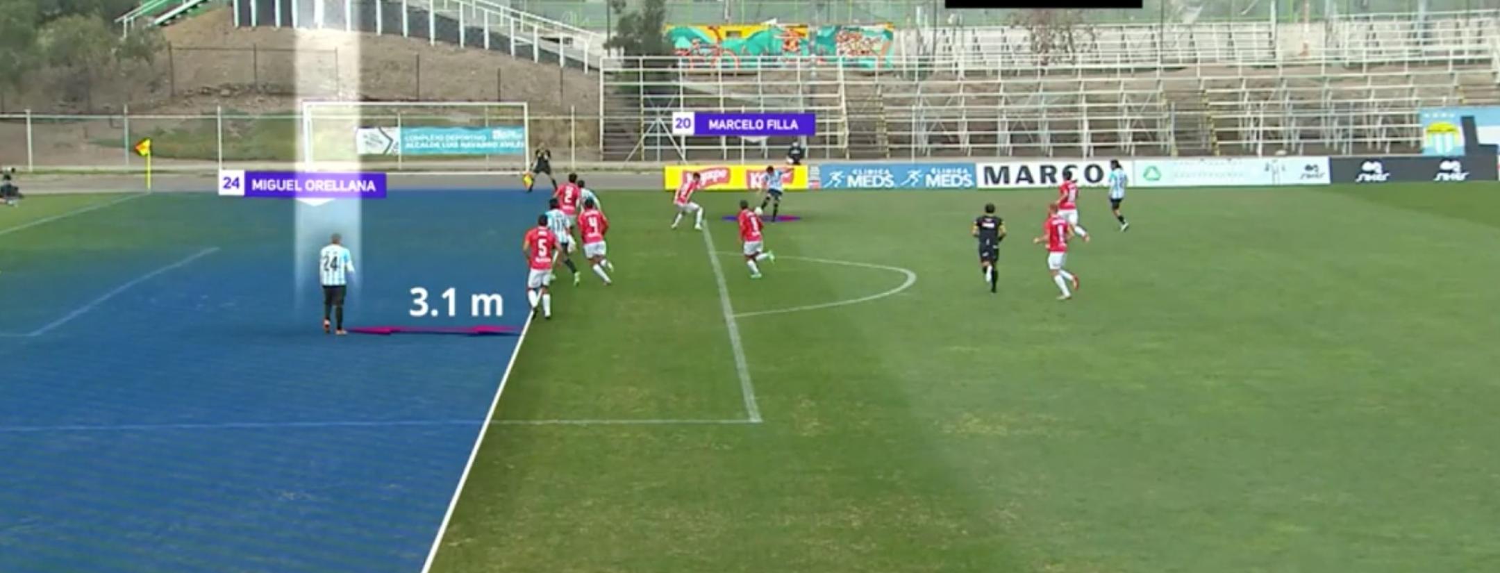 Gol tres metros adelantado