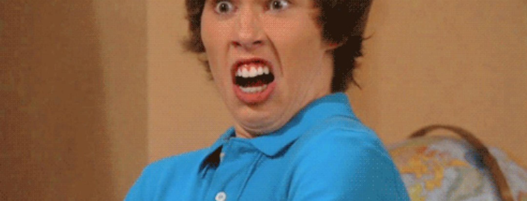 A totally shocked expression