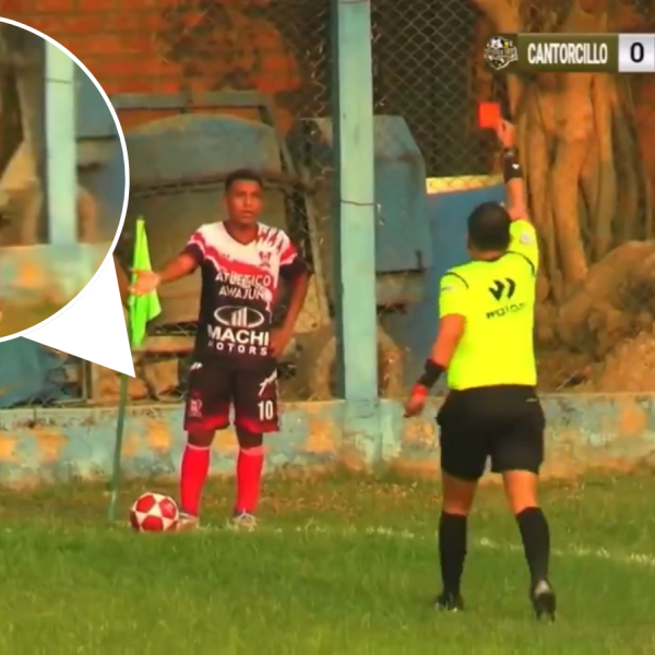 Peru red card for urinating