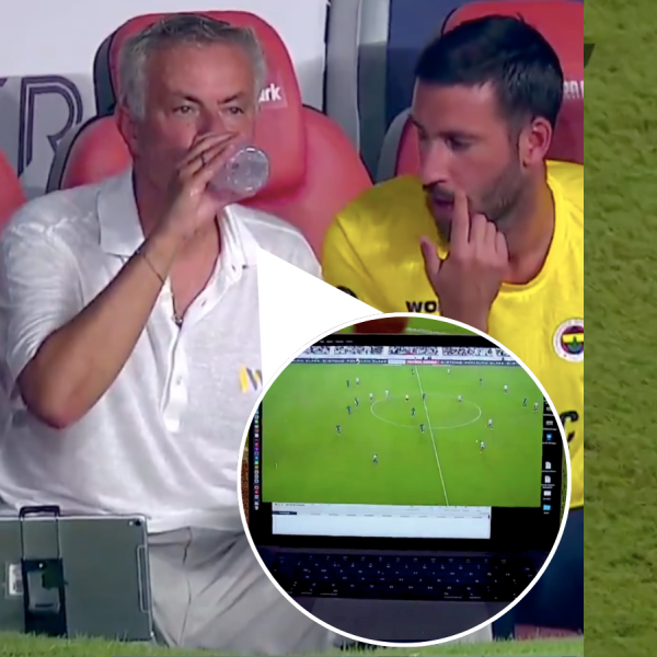 Jose Mourinho laptop yellow card