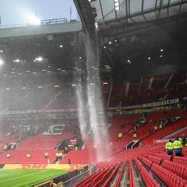 Old Trafford drainage pipe leaks