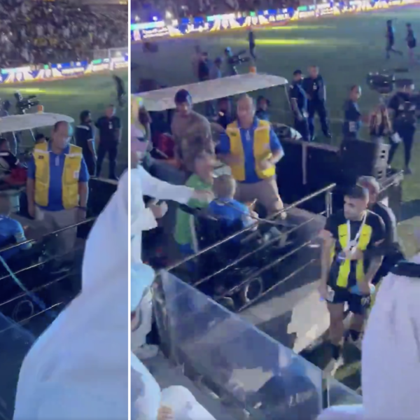 Saudi fan whips player in Super Cup final