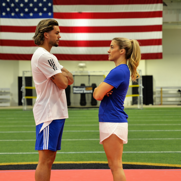 Cade Cowell and Helen Maroulis
