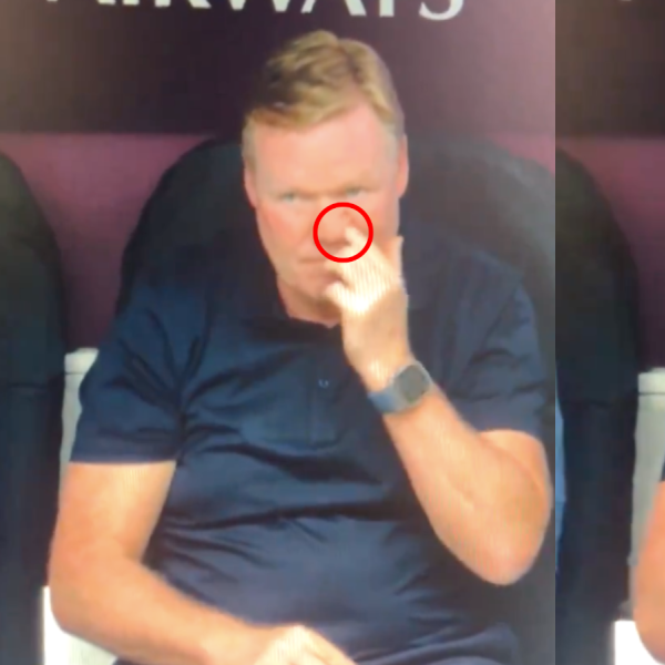 Ronaldo Koeman caught picking nose and eating boogers during Poland-Netherlands