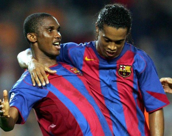 Samuel Eto'o and Ronaldinho