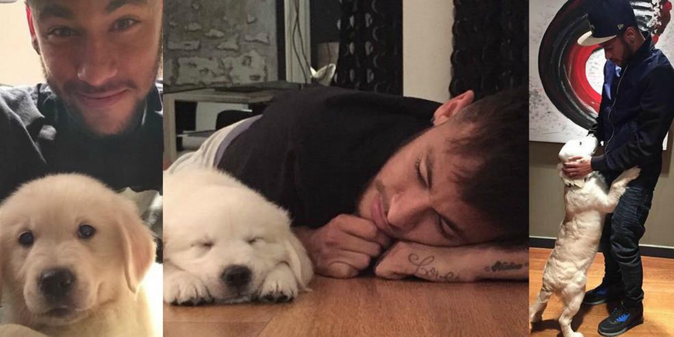 Neymar and his pup Poker