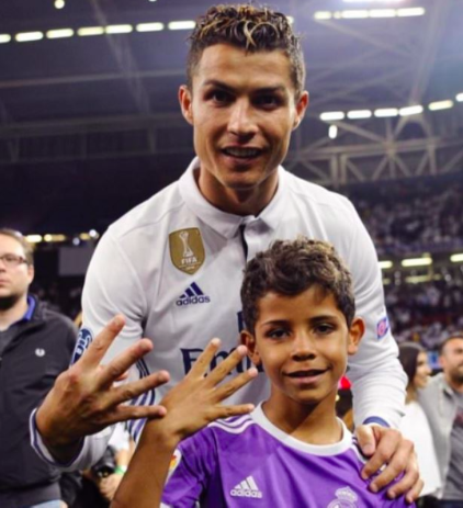 Cristiano Ronaldo and Cristiano Ronaldo Jr. 