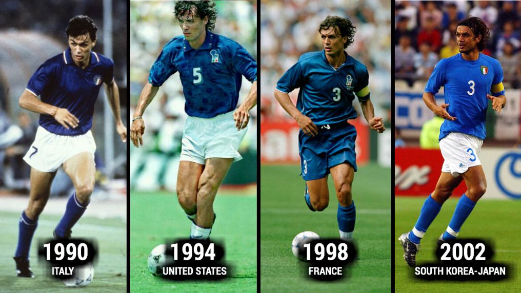 Paolo Maldini World Cup Evolution