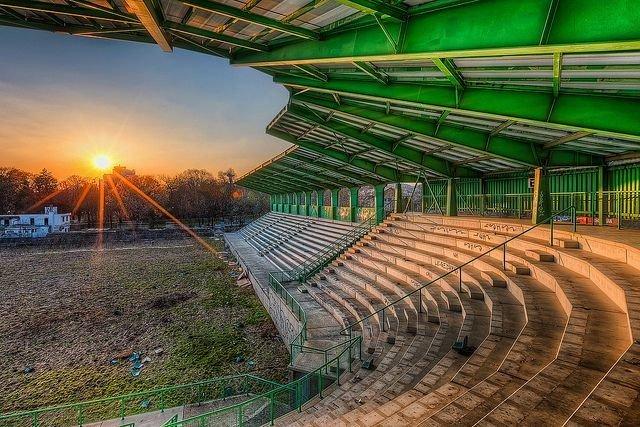 Abandoned soccer stadiums