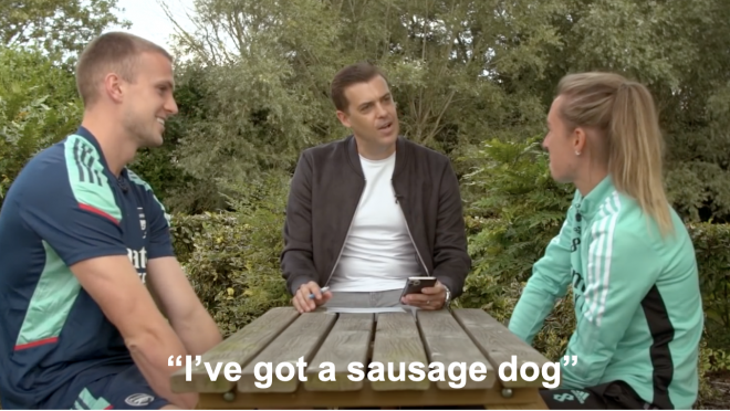 Jordan Nobbs Has A Sausage Dog