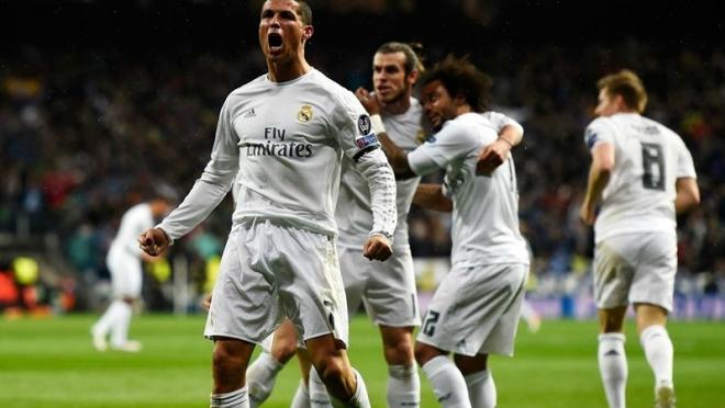 Cristiano Ronaldo celebrates his 16th goal in his past 10 matches.