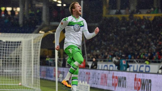 Andres Schurrle celebrates his goal against KAA Gent in Champions League. 