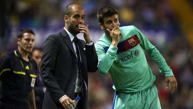 Piqué y Guardiola