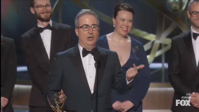 John Oliver thanks Liverpool players in Emmy acceptance speech