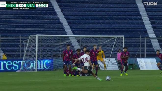 Joshua Mancha free kick goal vs USMNT U-20