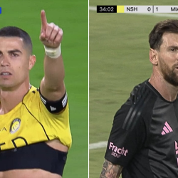 Cristiano Ronaldo Lionel Messi goals on the same day