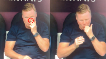 Ronaldo Koeman caught picking nose and eating boogers during Poland-Netherlands