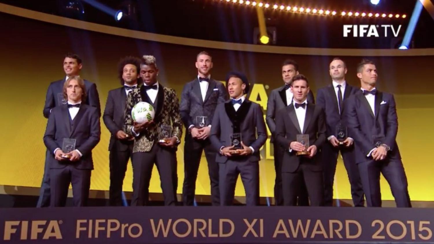 The FIFA FIFPro World XI Winners From The 2015 Ballon d’Or Ceremony