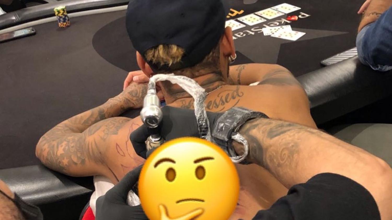 Barcelona Star Neymar Flaunts New Tattoo Of His Mothers Face While  Celebrating HatTrick