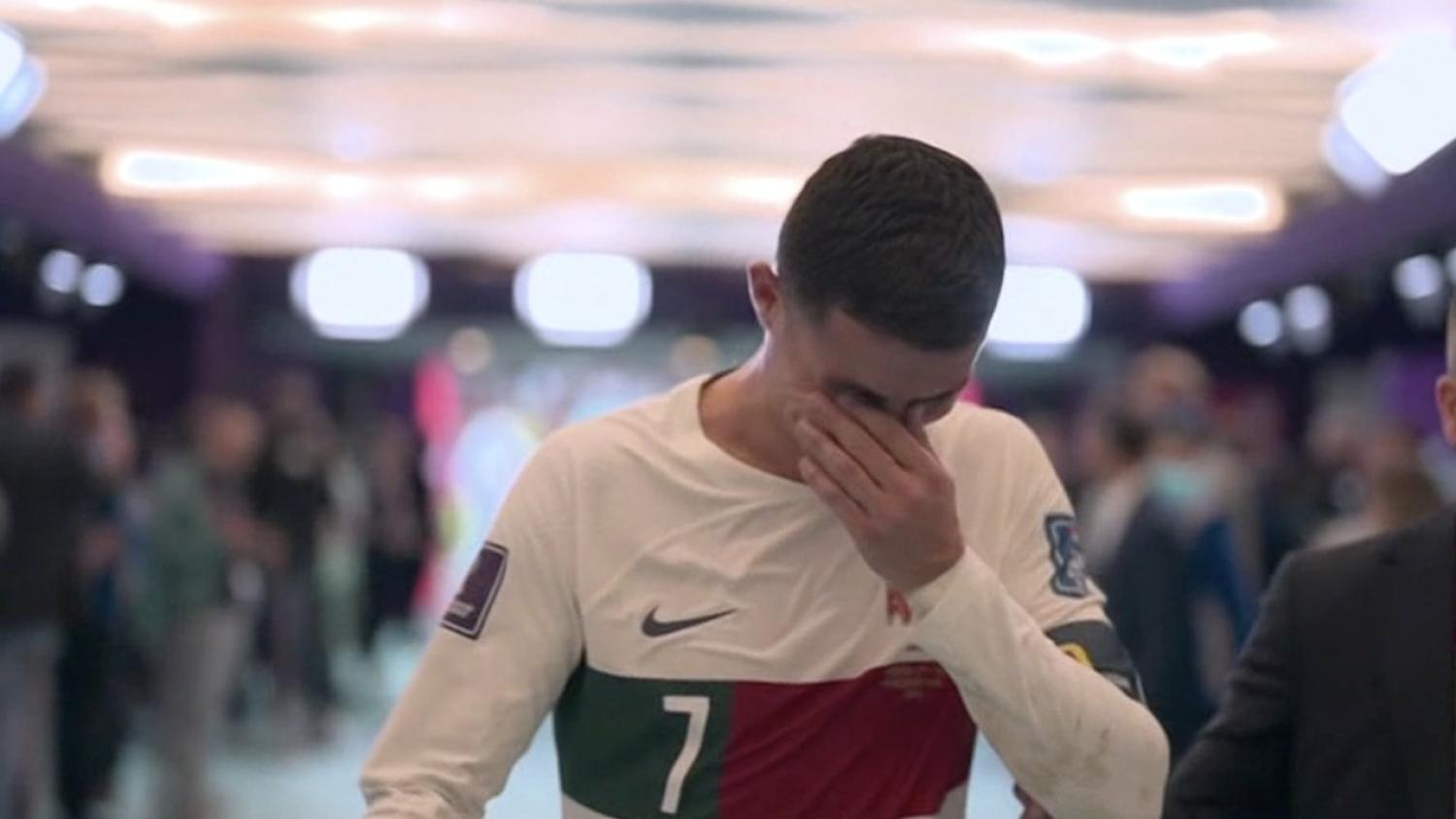 Ronaldo Breaks Down Crying After Portugal's World Cup Loss