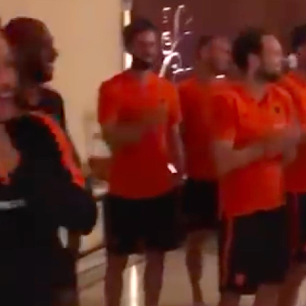 Netherlands national team celebrates Liverpool