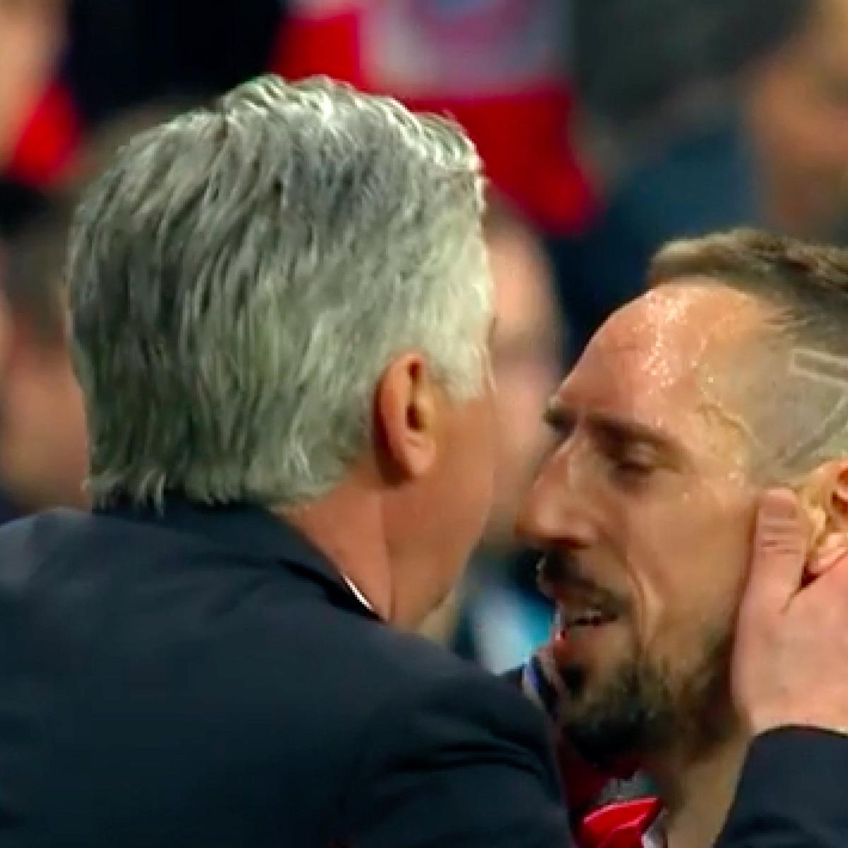Carlo Ancelotti and Franck Ribery