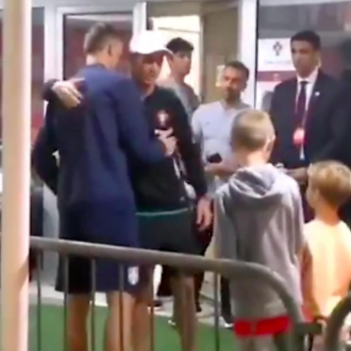 Cristiano Ronaldo photo with Nemanja Matic sons