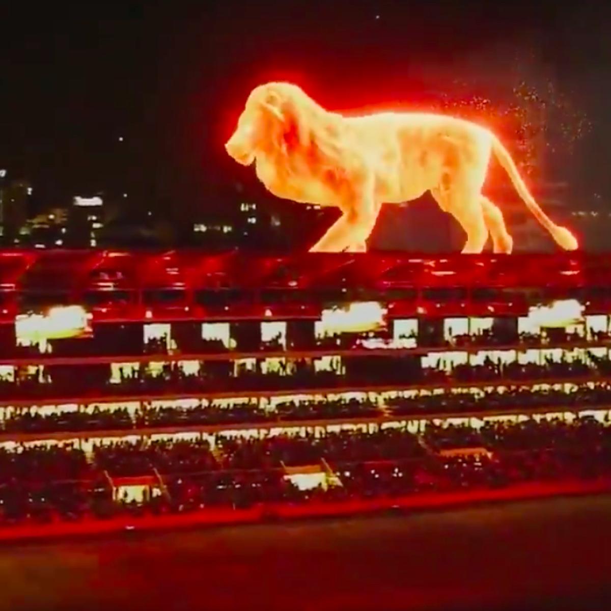 Flaming lion