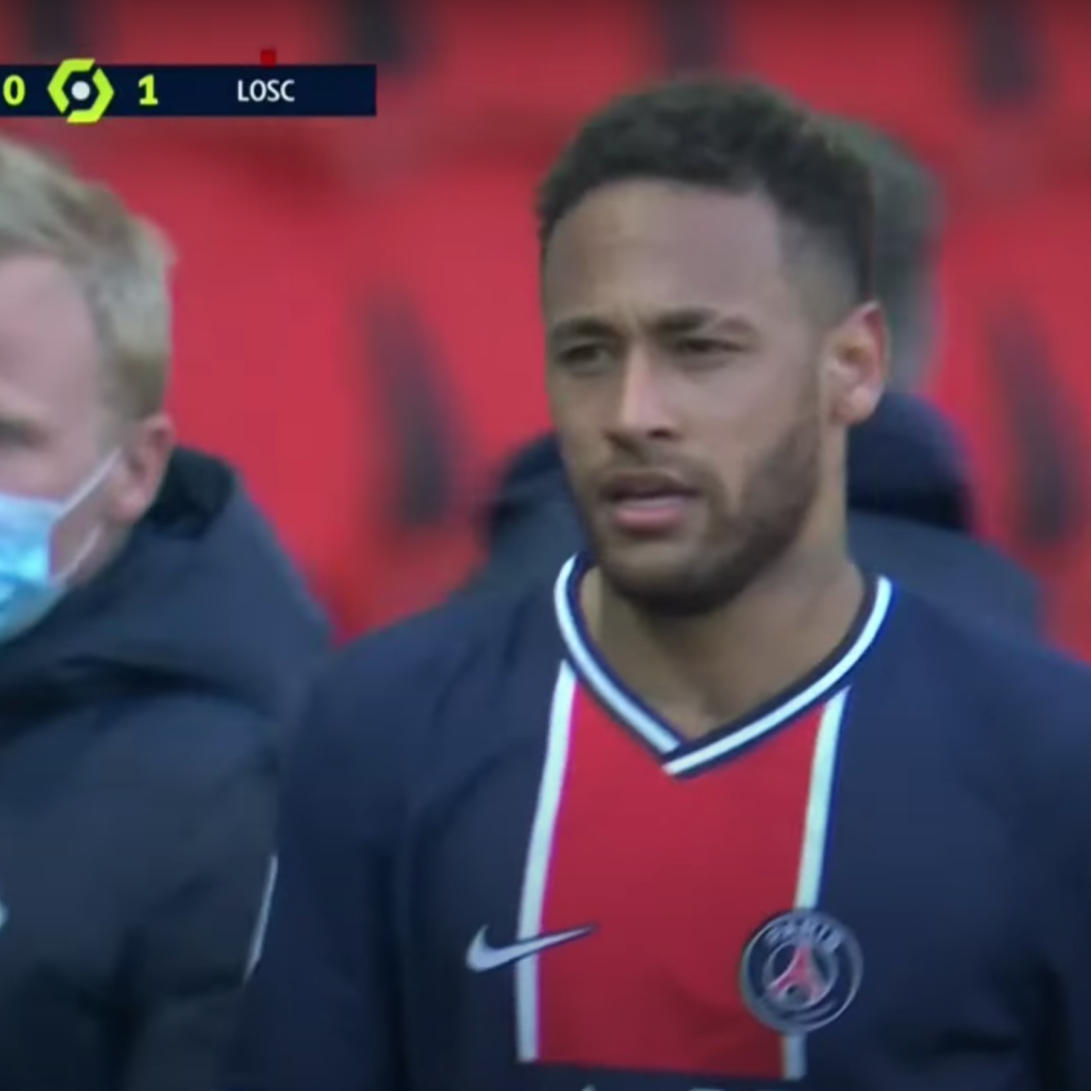 PSG vs Lille Highlights — Neymar Red Card