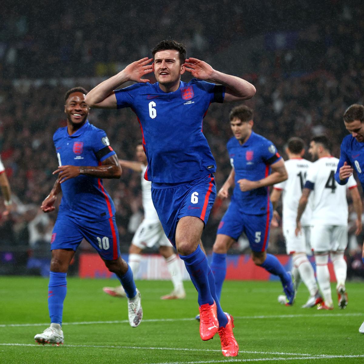 Harry Maguire Celebration vs. Albania