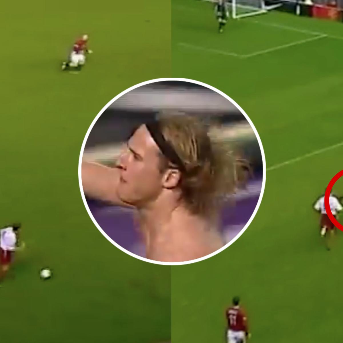 Diego Forlan playing with no shirt for Manchester United