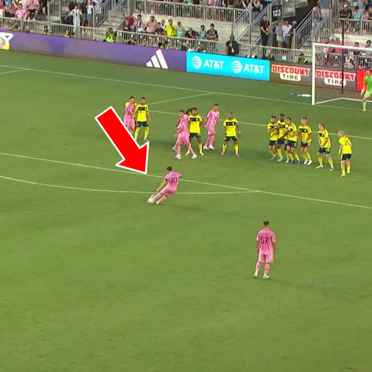 Lionel Messi free kick goal against Nashville SC