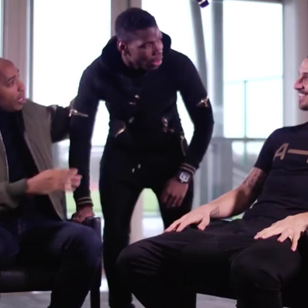 Paul Pogba Crashes Interview With Henry and Zlatan 