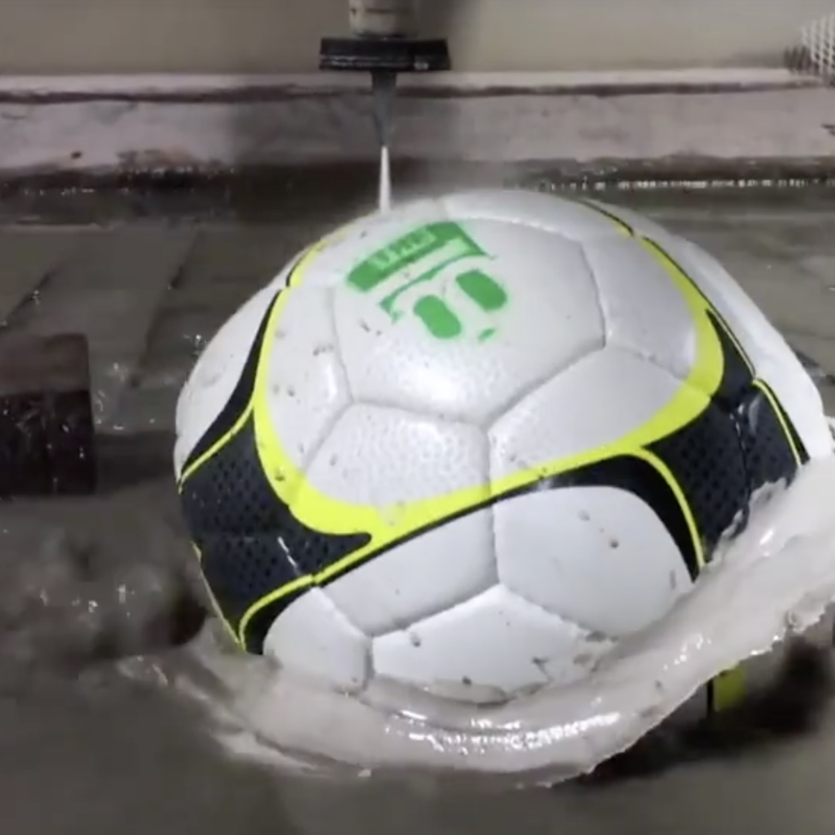 Waterjet Cuts Soccerball