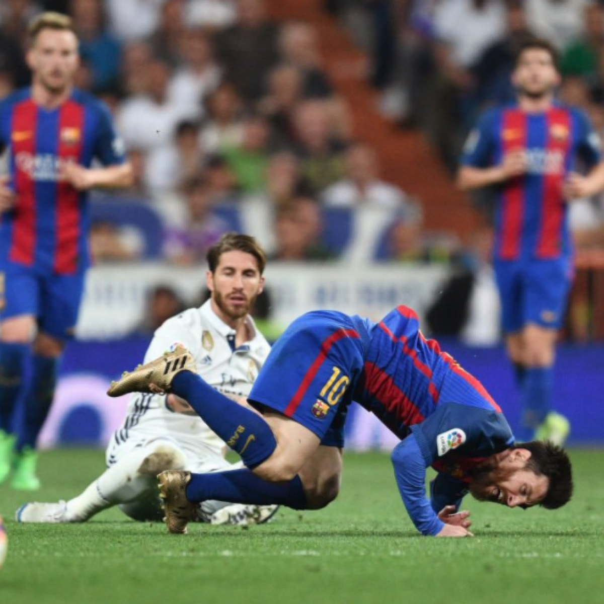 Real Madrid tackles on Messi