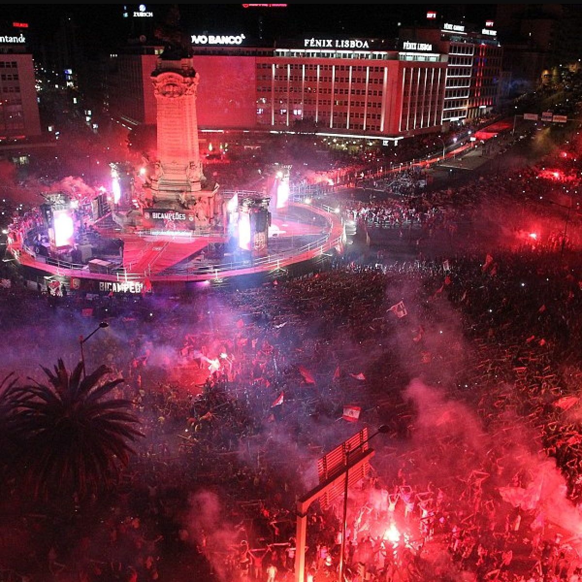 Benfica title celebration