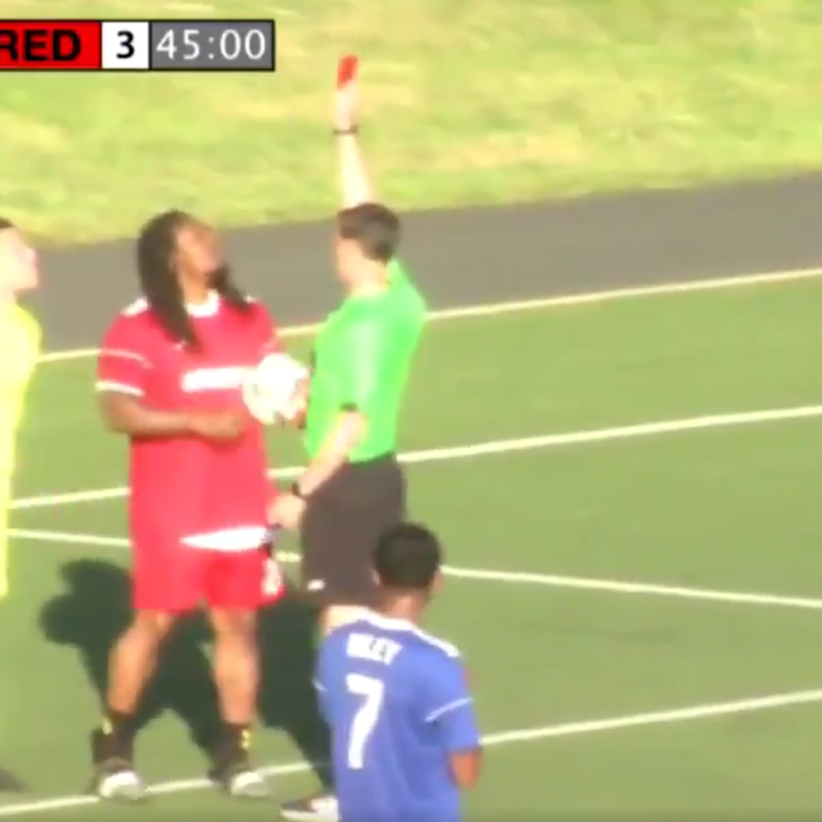 Marshawn Lynch plays Soccer