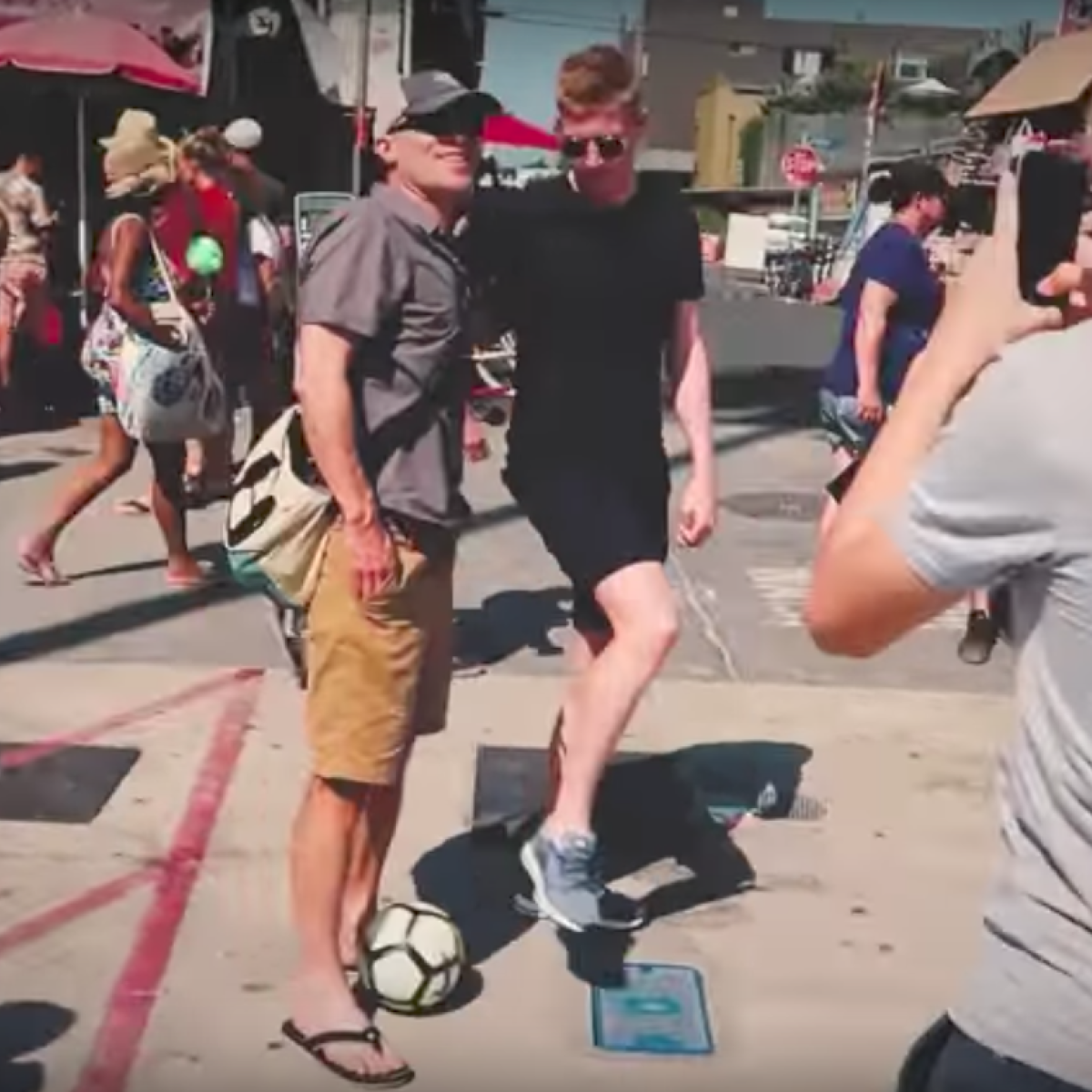 Kevin De Bruyne nutmegs stranger