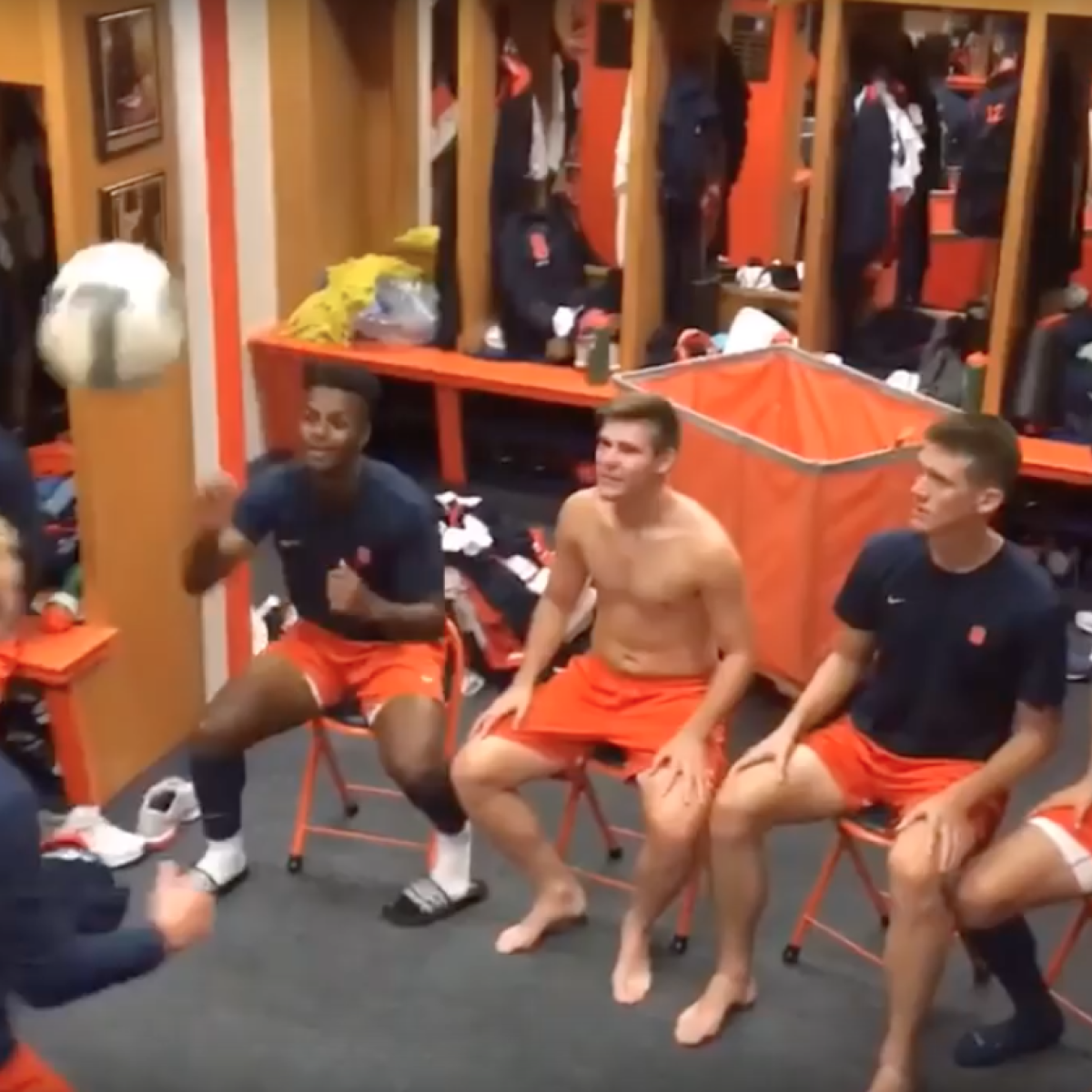 Syracuse Men's Soccer Team Header Train