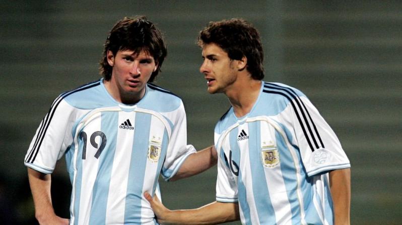 Pablo Aimar and Lionel Messi