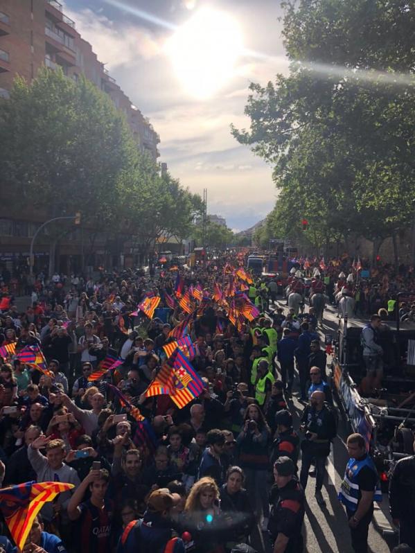 Barcelona victory parade