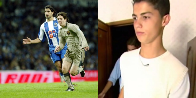 Lionel Messi and Cristiano Ronaldo age 16