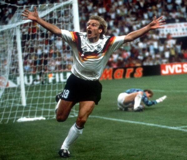 Jurgen Klinsmann novato como nuevo álbum de la etiqueta engomada de la Copa del Mundo Italia Sin Usar 90 #265 