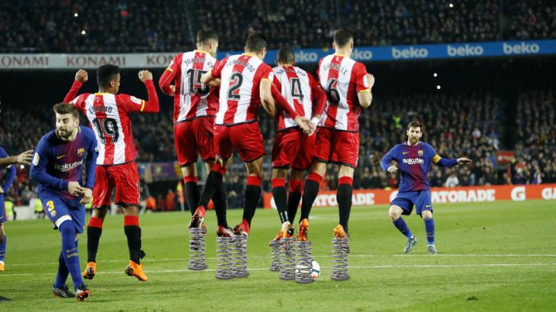 Lionel Messi Free Kick Versus Girona