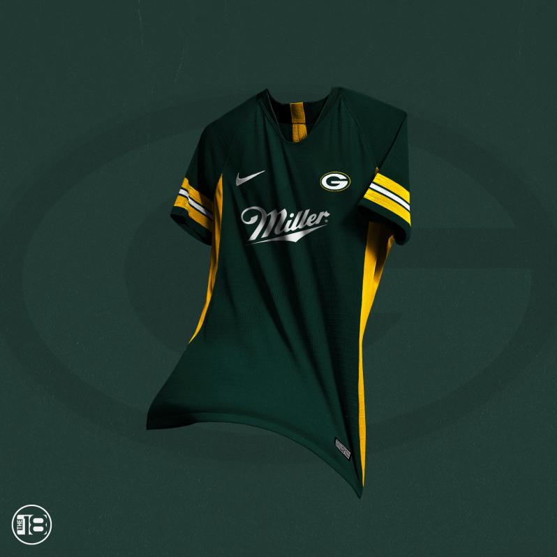 Green bay store packers soccer jersey