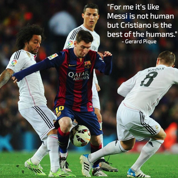 Pique says messi is the best