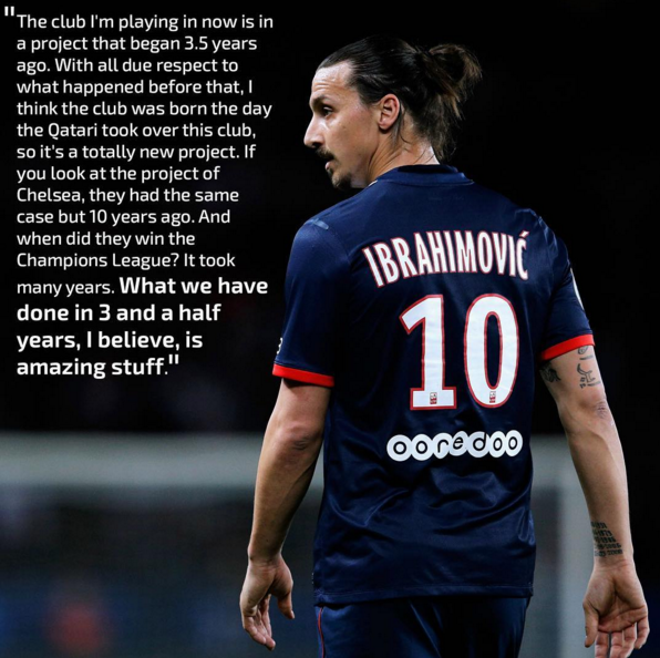 Zlatan Quote about PSG