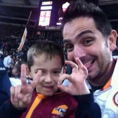 the two fans who died, stefano and cristiano, at an AS Roma game. 
