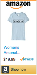 Best Soccer Gifts - Arsenal periodic table shirt