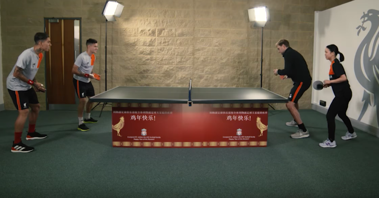 Jurgen Klopp Schooled Coutinho and Firmino In Ping Pong | The18